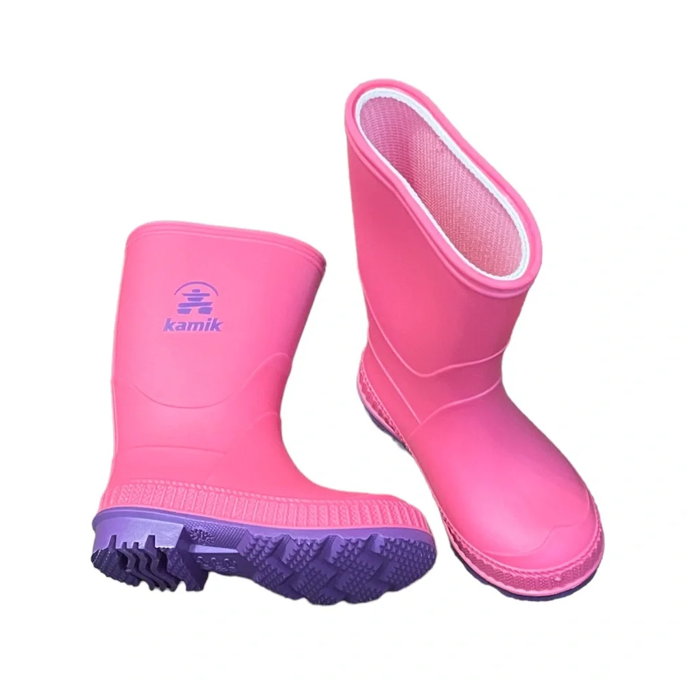 Kamik Girls Pink Waterproof Rain Boots